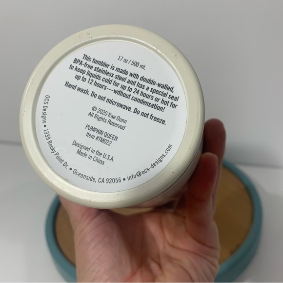 Rae Dunn Pumpkin Queen tumbler Coffee Water Fall Pumpkin Spice - Picture 5 of 7